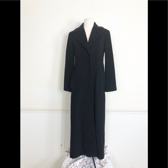 Dkny Jackets & Blazers - DKNY Size 2 UBER LONG Black Wool Maxi Coat Chic
